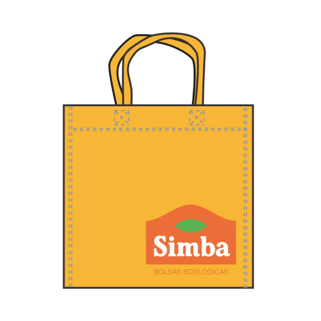 Diseño de patrones en bolsa de 29x28x6 centímetros - Simba Bolsas